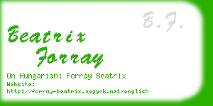 beatrix forray business card